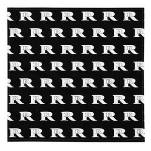 Real Rich Logo's Black All-over print bandana