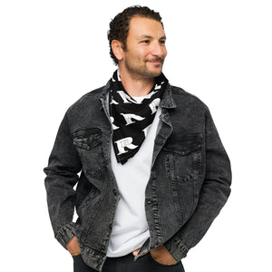 Real Rich Logo's Black All-over print bandana