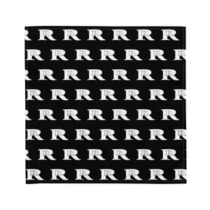 Real Rich Logo's Black All-over print bandana
