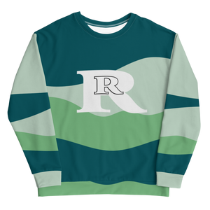 Real Rich logo Teal Blue Unisex Sweatshirt