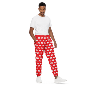 Real Rich Logo's Red Unisex track pants