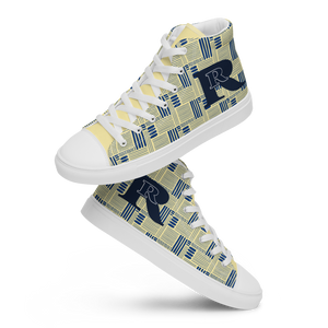 Real Rich Logo Men’s high top canvas shoes