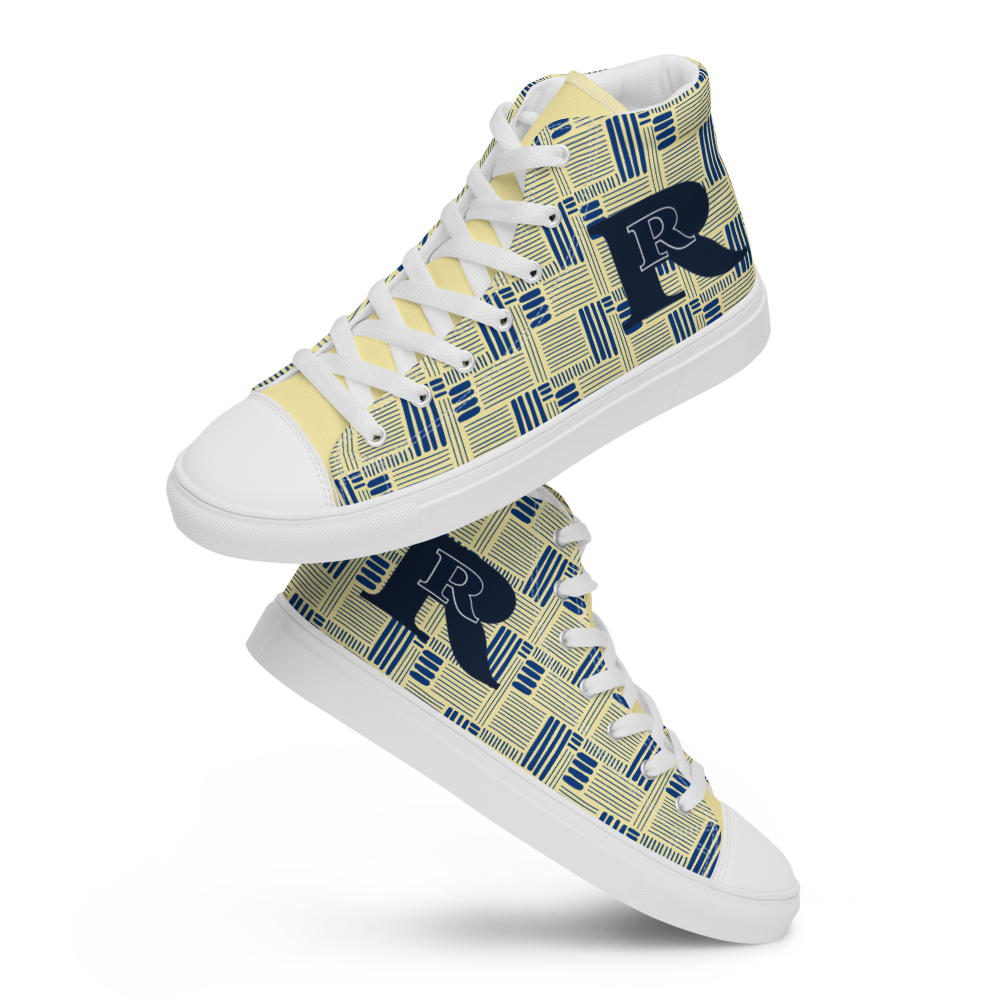 Real Rich Logo Men’s high top canvas shoes