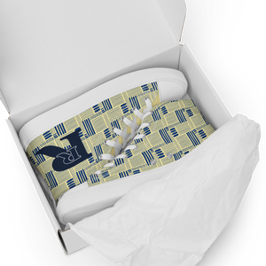 Real Rich Logo Men’s high top canvas shoes