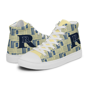 Real Rich Logo Men’s high top canvas shoes