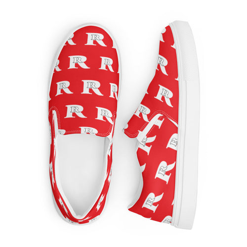 Real Rich Logo's Red Men’s slip-on canvas shoes