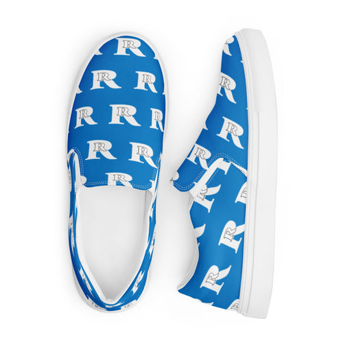 Real Rich Logo's Royal Blue Men’s slip-on canvas shoes