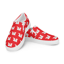 Real Rich Logo's Red Men’s slip-on canvas shoes