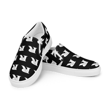Real Rich Logo's Black Men’s slip-on canvas shoes