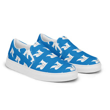 Real Rich Logo's Royal Blue Men’s slip-on canvas shoes