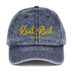 Real Rich LA Gold Vintage Cotton Twill Cap