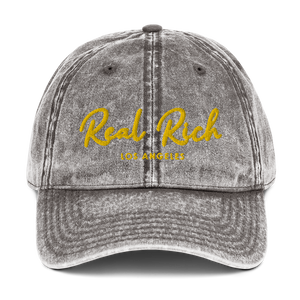 Real Rich LA Gold Vintage Cotton Twill Cap