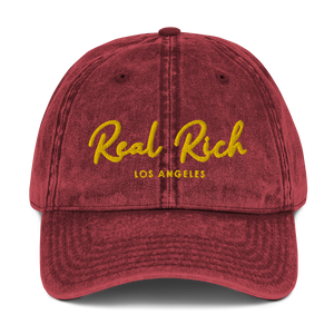 Real Rich LA Gold Vintage Cotton Twill Cap