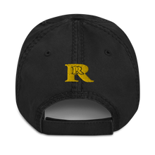 Real Rich LA Gold Distressed Dad Hat (3dpuff)