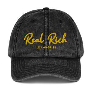 Real Rich LA Gold Vintage Cotton Twill Cap