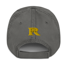 Real Rich LA Gold Distressed Dad Hat (3dpuff)