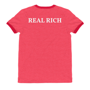 Real Rich Red Patch Ringer T-Shirt