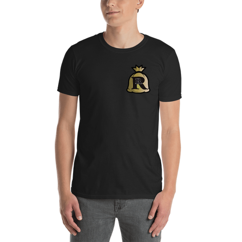 Real Rich Bag Lil Logo Gildan 64000 Unisex Softstyle T-Shirt with Tear Away Label
