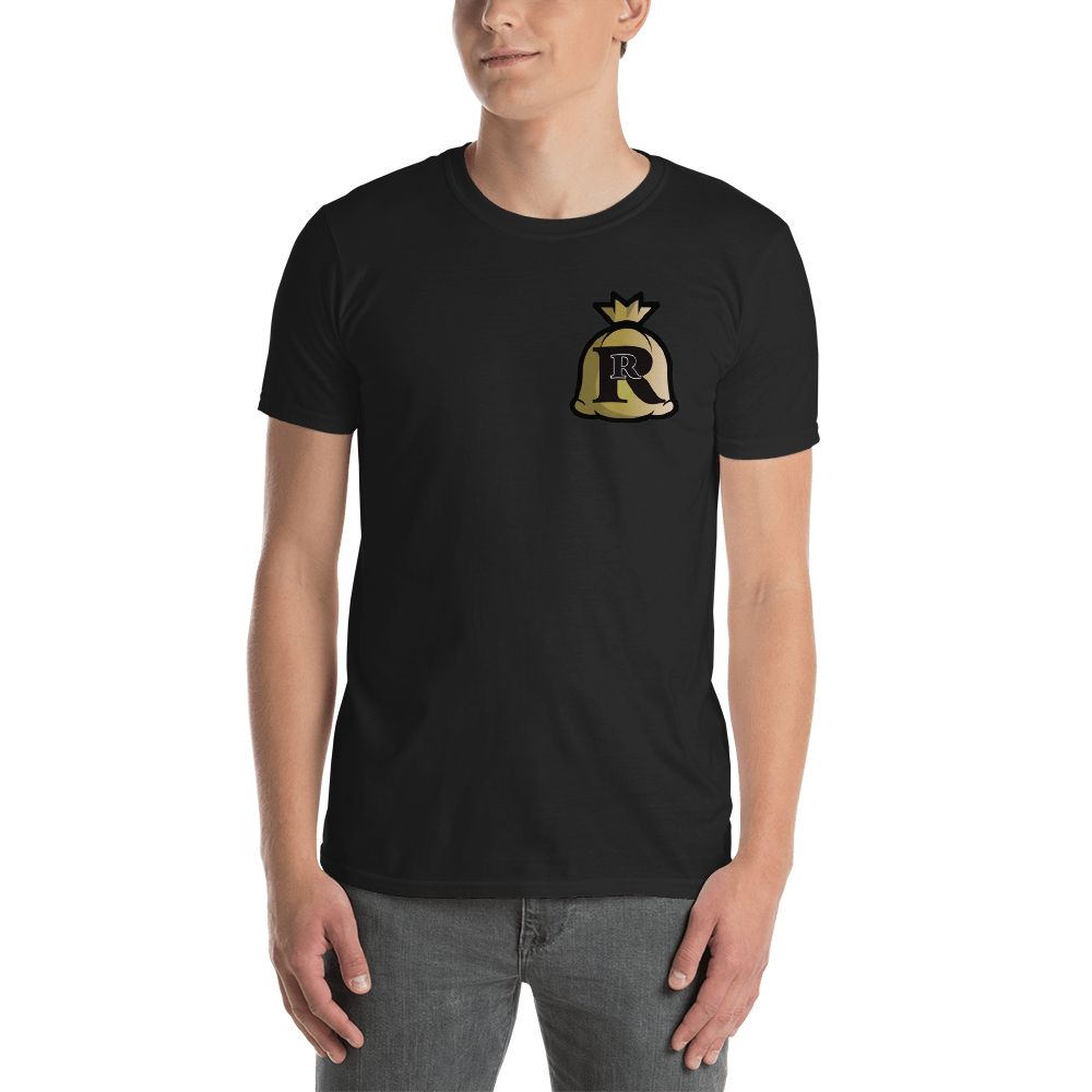 Real Rich Bag Lil Logo Gildan 64000 Unisex Softstyle T-Shirt with Tear Away Label