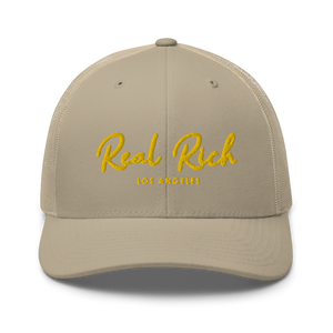 Real Rich LA Gold Trucker Cap